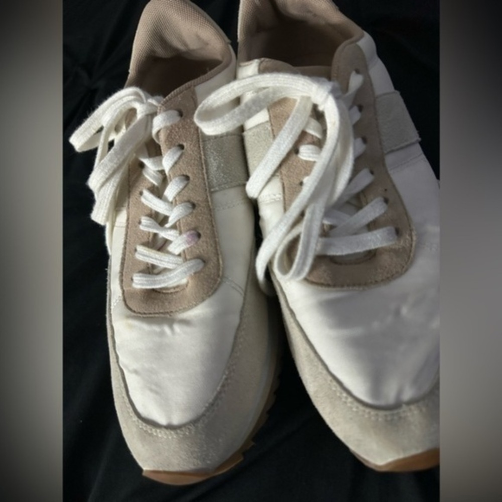 J Crew Colorblock Trainers In Metallic